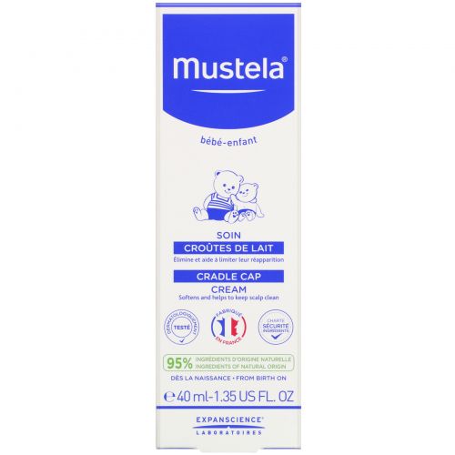 Mustela, Cradle Cap Cream, 1.35 fl oz (40 ml)