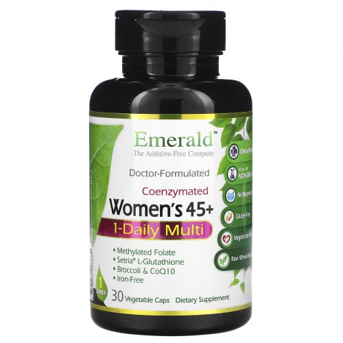 Emerald Laboratories, CoEnzymated, Multi Vit-A-Min, мультивитамины для женщин 45+, с коэнзимами 30 вегетарианских капсул