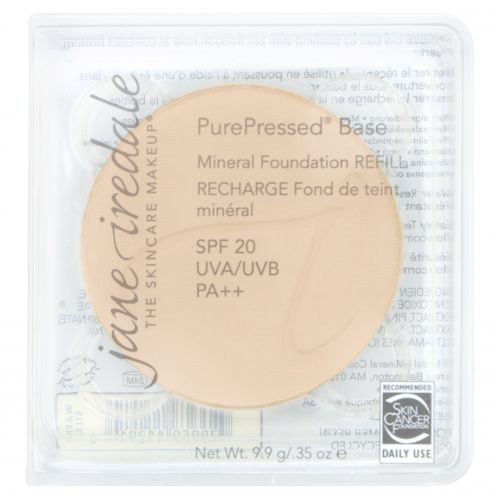 Jane Iredale, PurePressed Base, Mineral Foundation Refill, SPF 20 PA++, Warm Silk, 0.35 oz (9.9 g)