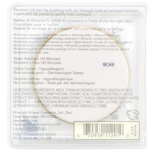 Jane Iredale, PurePressed Base, Mineral Foundation Refill, SPF 20 PA++, Warm Silk, 0.35 oz (9.9 g)