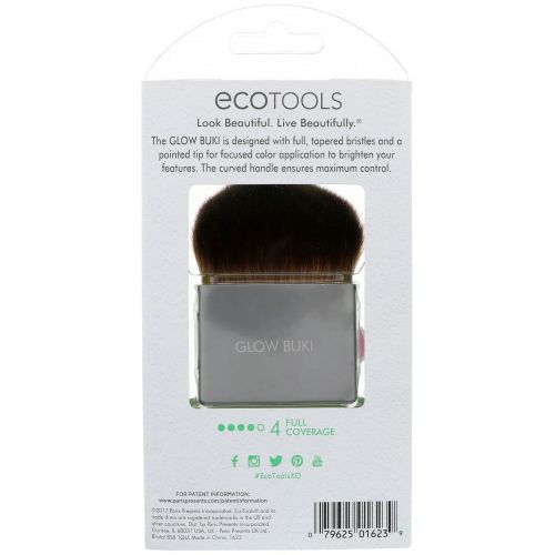 EcoTools, Glow Buki, кисть для пудры, 1 штука