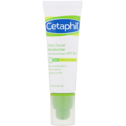 Cetaphil, Дневной увлажняющий крем для лица с SPF 50+, 50 мл