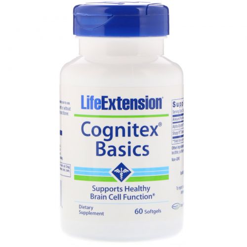 Life Extension, Витамины для мозга Когнитекс - Cognitex, 60 гелевых капсул