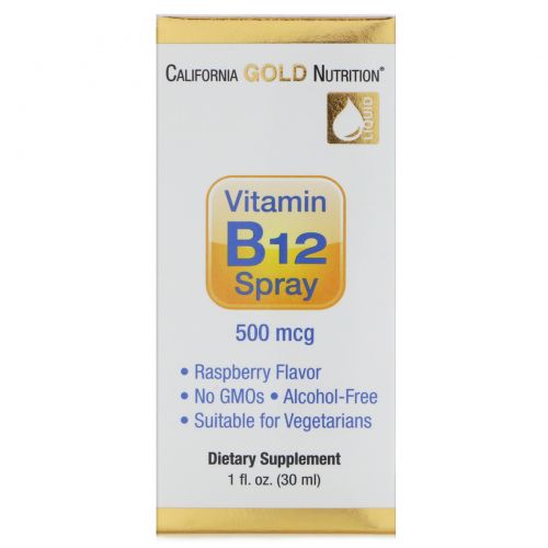 California Gold Nutrition, B12 Raspberry Spray 1oz