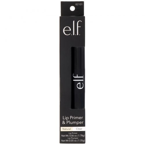 E.L.F. Cosmetics, Праймер для губ / плампер, натуральный, 0,05 унции (1,6 г) / 0.06 унции (1,7 г)