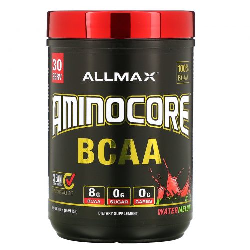 ALLMAX Nutrition, AMINOCORE BCAA, Watermelon, 0.69 lbs (315 g)