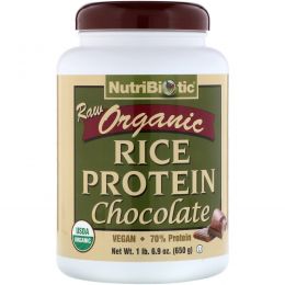 NutriBiotic, Органический рисовый белок с шоколадным вкусом, 6,9 унции (227 г)