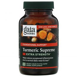 Gaia Herbs, Turmeric Supreme, 120 вегетарианских жидких фитокапсул