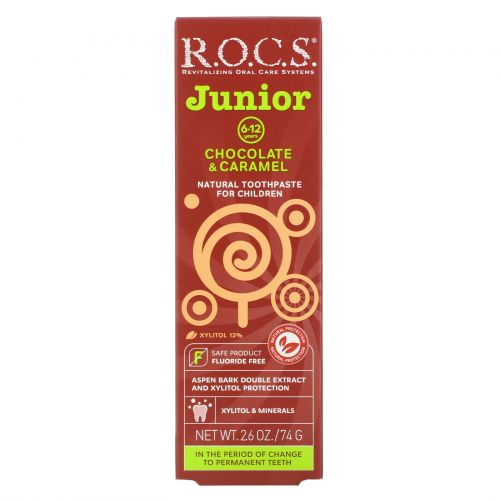 R.O.C.S. , Junior,  Chocolate & Caramel Toothpaste, 6-12 Years, 2.6 oz (74 g)