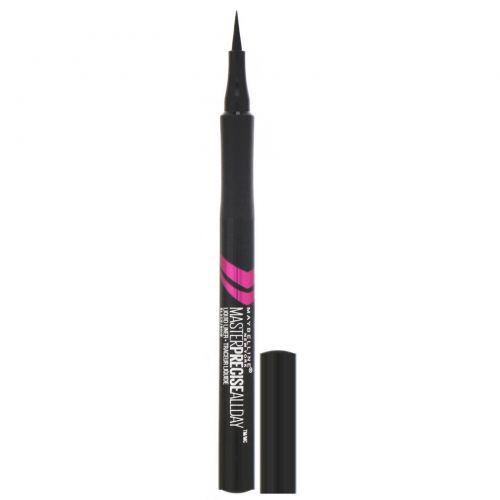 Maybelline, Стойкая жидкая подводка для глаз Eye Studio, Master Precise, All Day Liquid Eyeliner, оттенок 110 черный, 1 мл