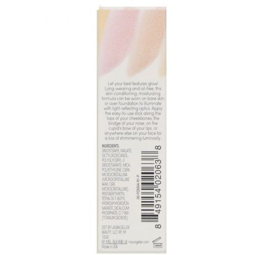 Laura Geller, Хайлайтер в виде стика Easy Illuminating Stick, оттенок «Алмазная пыль», 4,95 г