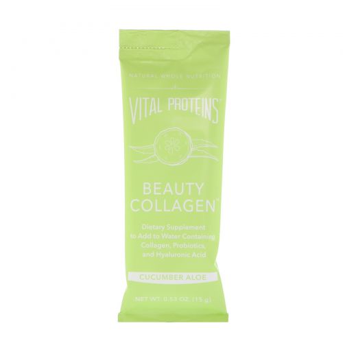 Vital Proteins, Beauty Collagen, Cucumber Aloe, 14 Packets, 0.53 oz (15 g) Each