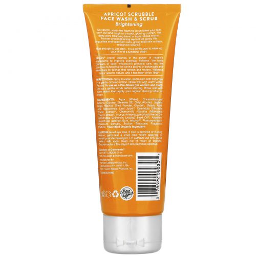 Jason Natural, Осветляющий абрикосовый скраб, Facial Wash & Scrub, 4 унции (113 г)