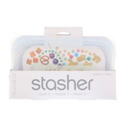 Stasher, Reusable Silicone Food Bag, Snack Size Small, Clear, 9.9 fl oz (293.5 ml)