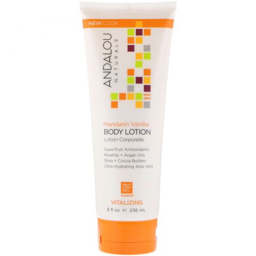 Andalou Naturals, Mandarin Vanilla Vitalizing Body Lotion, 18 fl oz (236 ml)