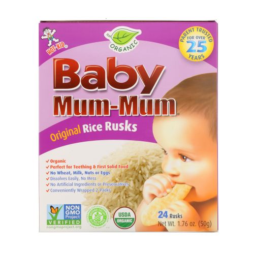 Hot Kid, Baby Mum-Mum, Organic Risk Rusks, Original, 24 Rusks, 1.76 oz (50 g)