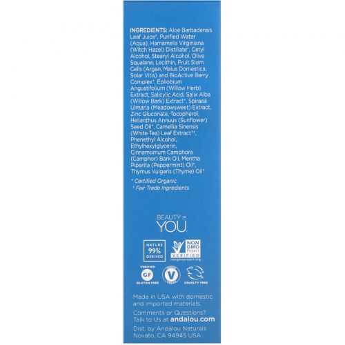 Andalou Naturals, Pure Pore Serum, Clear Skin, Willow Bark, 1.1 fl oz (32 ml)