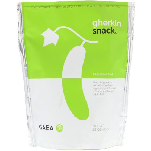 Gaea, Gherkin Snack, 2.8 oz (80 g)