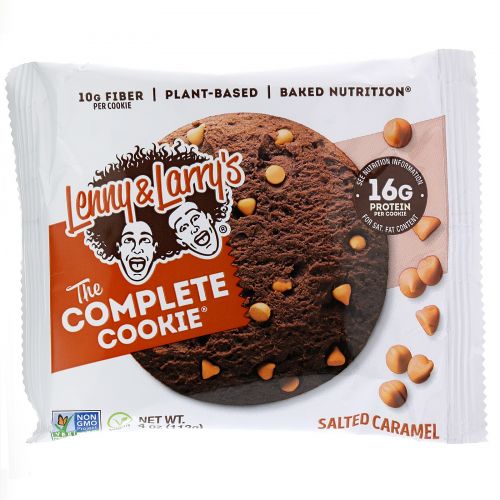 Lenny & Larry's, The Complete Cookie, соленая карамель, 12 печений, 113 г каждое