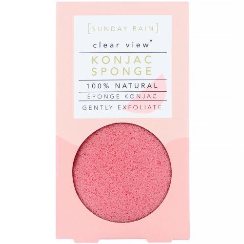 Sunday Rain, Clear View, Konjac Sponge, 1 Sponge