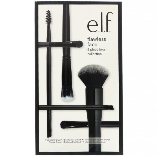 E.L.F., Flawless Face, набор из 6 кистей для макияжа