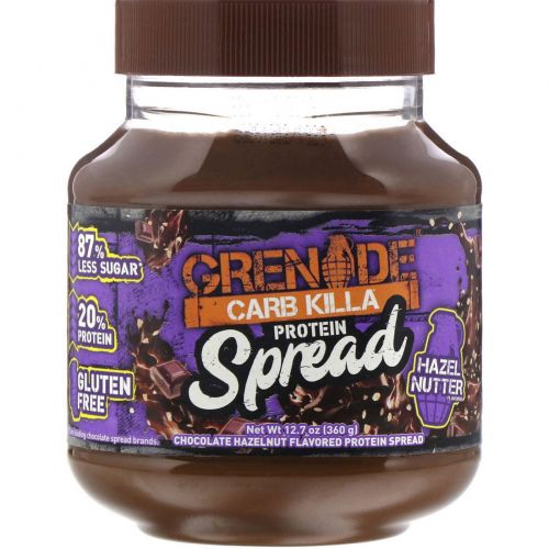 Grenade, Carb Killa Protein Spread, Chocolate Hazelnut Flavor, 12.7 oz (360 g)