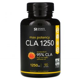 Sports Research, CLA 1250, Max Potency, 1250 mg , 90 Softgels (Discontinued Item)