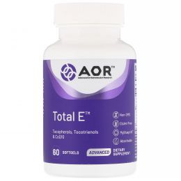 Advanced Orthomolecular Research AOR, Total E, 60 Softgels