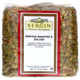 Bergin Fruit and Nut Company, Обжаренные и подсоленные тыквенные семечки, 14 унций