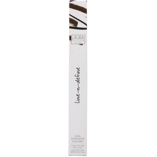 Laura Geller, Жидкая подводка Line-N-Define, Dual Dimensional Eyeliner, оттенок черный/коричневый, 2 мл