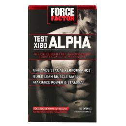 Force Factor, Test X180 Alpha, бустер тестостерона, 120 капсул