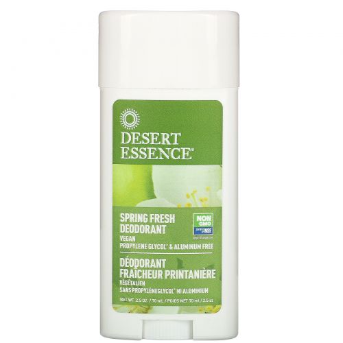 Desert Essence, Дезодорант, запах весенней свежести 2.5 унции (70 мл)