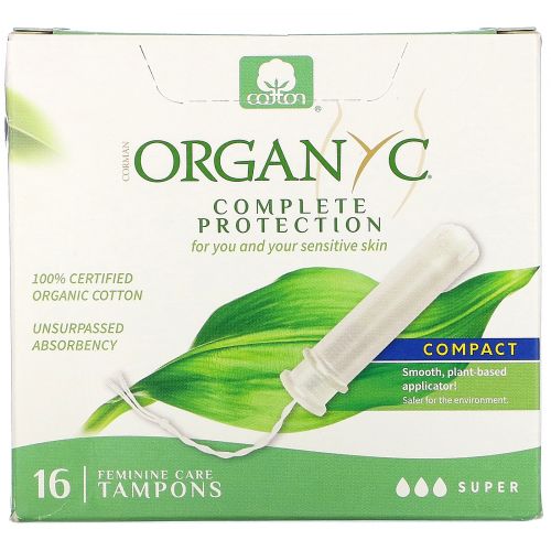 Organyc, Organic Tampons, Compact, 16 Super Absorbency Tampons
