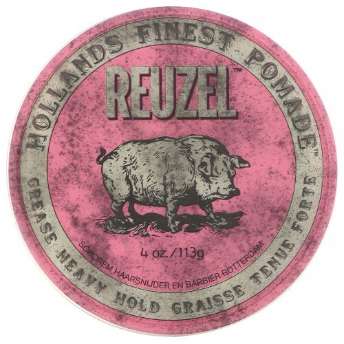 Reuzel, Pink Pomade, Grease, Heavy Hold, 4 oz (113 g)