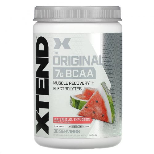 Scivation, Xtend BCAAs (аминокислоты с разветвленными боковыми цепями), со вкусом арбуза, 13,5 унций (384 г)