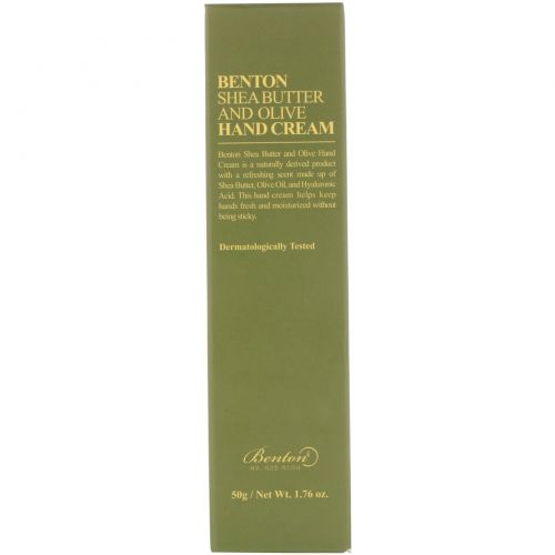 Benton, Shea Butter and Olive, Hand Cream, 1.76 oz (50 g)