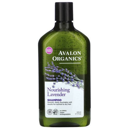 Avalon Organics, Питающий шампунь с лавандой, 11 жидких унций (325 мл)