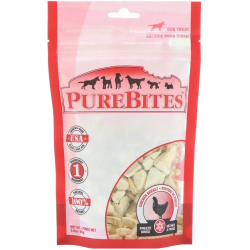 Pure Bites, Freeze Dried, Dog Treats, Chicken Breast , 3.0 oz (85 g)