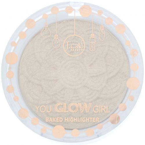 J.Cat Beauty, You Glow Girl, запеченый хайлайтер, оттенок YGG105 «Лунный свет», 8,5 г