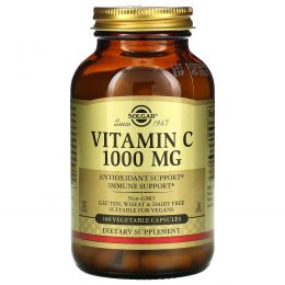 Solgar, Витамин C, 1000 мг , 100 вегетарианских капсул