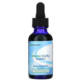 Nutra BioGenesis, Vitamin D3/K2 Emulsion, 1 oz (30 ml)