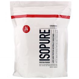 Nature's Best, IsoPure, Низкоуглеводный протеиновый порошок, клубника, 454 г