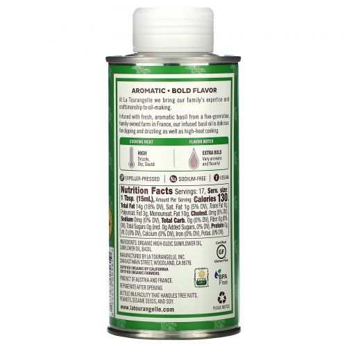 La Tourangelle, Basil Oil, 8.45 fl oz (250 ml)