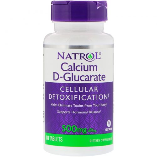 Natrol, D-глюкарат кальция, 60 таблеток