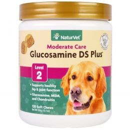 NaturVet, Glucosamine DS Plus, Moderate Care, Level 2, 120 Soft Chews, 10.1 oz (288 g)