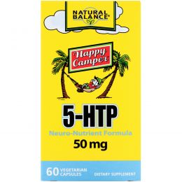 Natural Balance, Happy Camper, 5-HTP, 50 mg, 60 Vegetarian Capsules