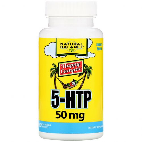 Natural Balance, Happy Camper, 5-HTP, 50 mg, 60 Vegetarian Capsules