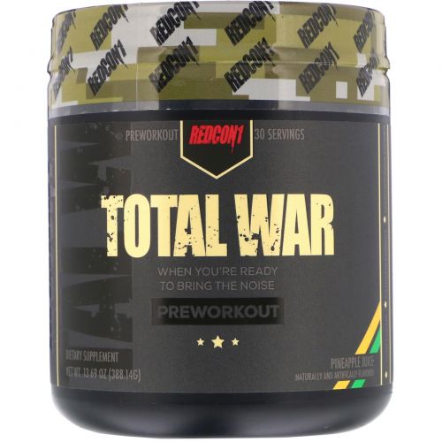 Redcon1, Total War, Preworkout, Pineapple Juice, 13.69 oz (388.14 g)