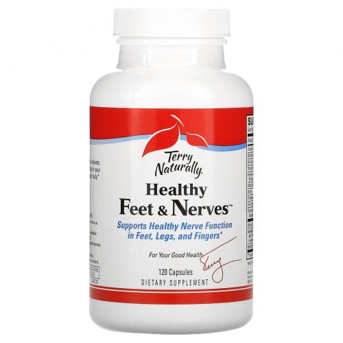 EuroPharma, Terry Naturally, Terry Naturally, Healthy Feet & Nerves, здоровые ноги и нервы, 120 капсул