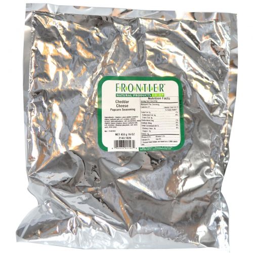 Frontier Natural Products, Приправа для попкорна с  сыром Чеддер, 453 г